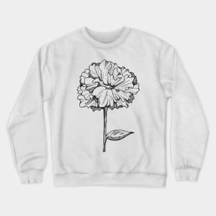 Flower Line Art Crewneck Sweatshirt